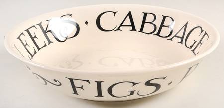 Black Toast & Marmalade 11" Round Serving Bowl