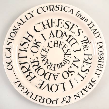 Black Toast & Marmalade Cheese Serving Plate