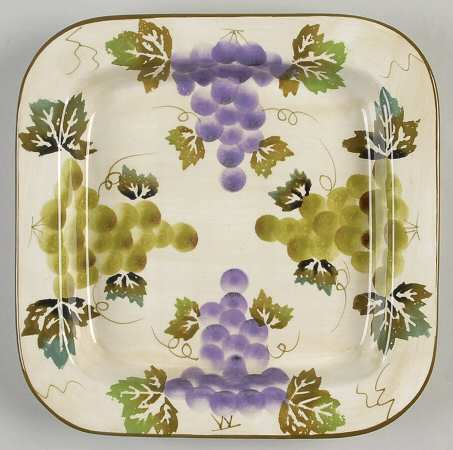 Wine Grapes 8" Square Tray