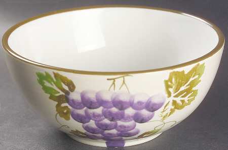 Wine Grapes Soup/Cereal Bowl
