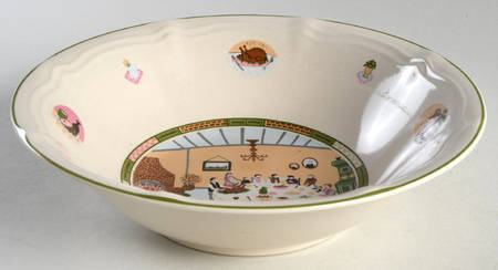A Winter Celebration 9" Round Vegetable Bowl by Georges Briard