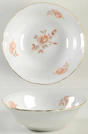 Alpin Rose (Roses Center, Embossed Ribs) Coupe Cereal Bowl