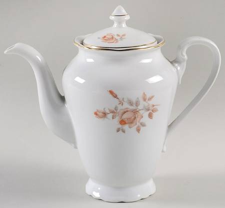 Alpin Rose (Roses Center, Embossed Ribs) Coffee Pot & Lid
