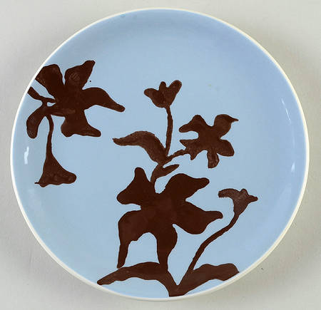 Chocolate Montalla Cornflower Blue Salad Plate