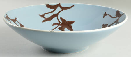 Chocolate Montalla Cornflower Blue 14" Pasta Serving Bowl