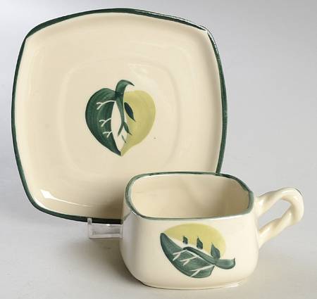 Autumn Leaf Flat Cup & Saucer Set