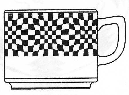 Black & White Flat Demitasse Cup
