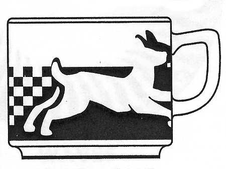 Black & White Flat Demitasse Cup