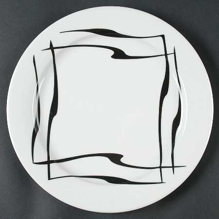 Black & White Dinner Plate