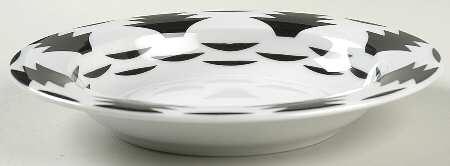 Black & White Rim Soup Bowl