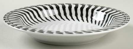 Black & White Rim Soup Bowl