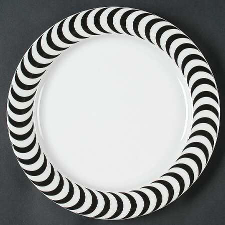 Black & White Dinner Plate