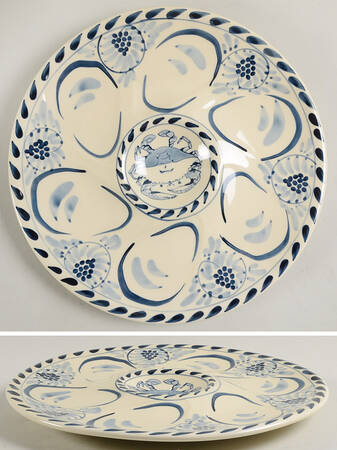 Blue Crab Oyster Plate by Blue Crab Bay Co