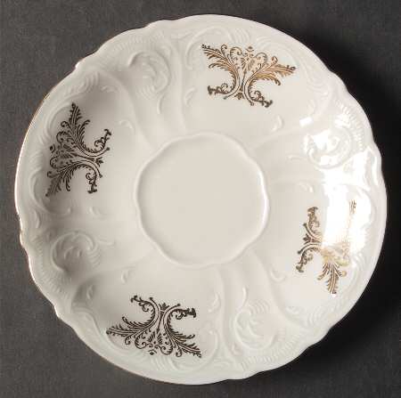 Bernadotte Gold Scroll Saucer