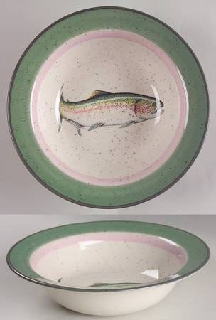 Rainbow Splendor Rim Soup Bowl