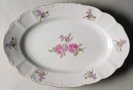 BOH165 (Scrolls, Ribs) 13" Oval Serving Platter