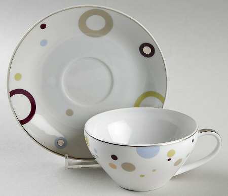 Celeste Flat Cup & Saucer Set