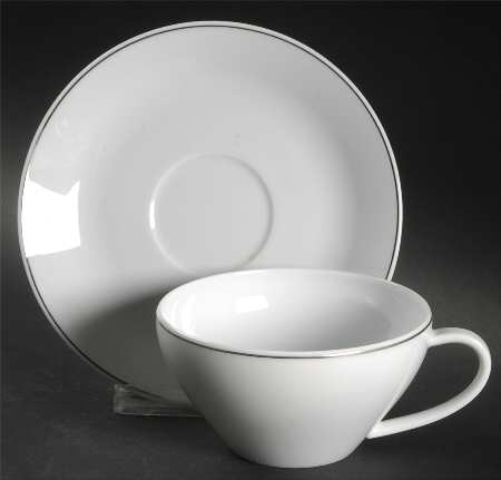 Diamond Flat Cup & Saucer Set