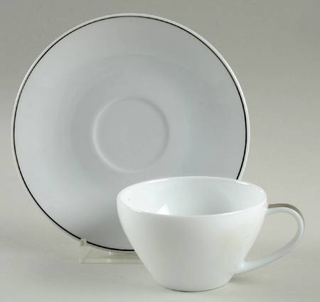 Diamond Flat Demitasse Cup & Saucer Set