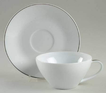 Diamond Flat Cup & Saucer Set