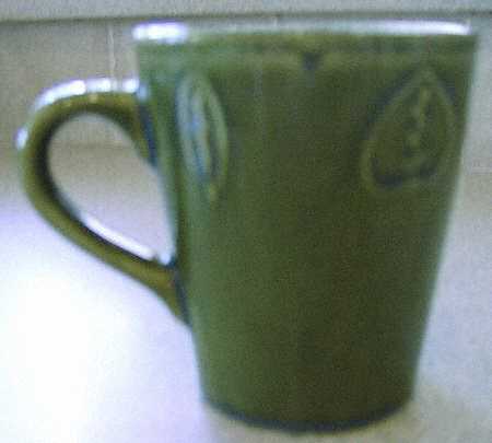 Embossed Leaf Reactive Collection Green Mug