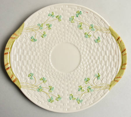 Shamrock (Older Black Backstamps) Handled Cake Plate