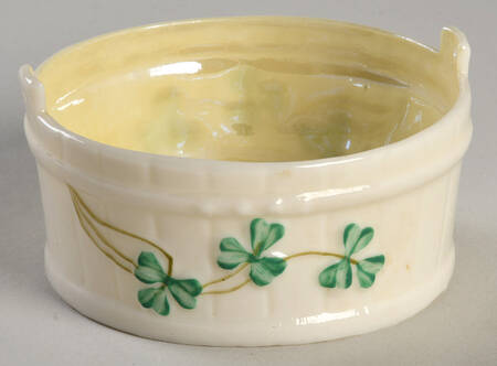 Shamrock (Older Black Backstamps) Open Butter Tub