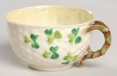 Shamrock (Older Black Backstamps) Flat Cup