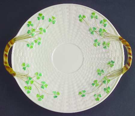 Shamrock (Older Black Backstamps) Handled Cake Plate