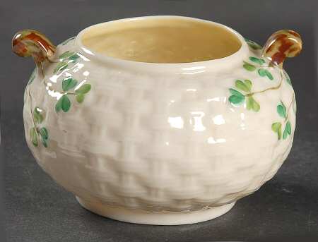 Shamrock (Older Black Backstamps) Mini Open Sugar Bowl