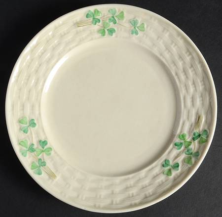Shamrock (Older Black Backstamps) Dessert/Pie Plate