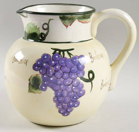 Grape Writing Collection 80 Oz Pitcher