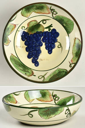 Grape Writing Collection Soup/Cereal Bowl