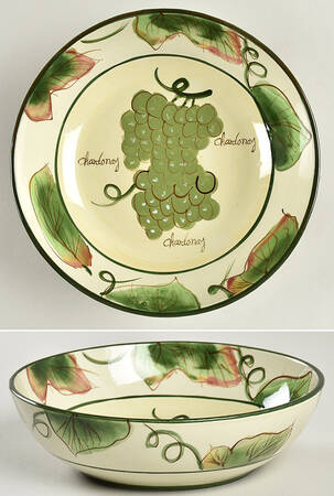 Grape Writing Collection Soup/Cereal Bowl