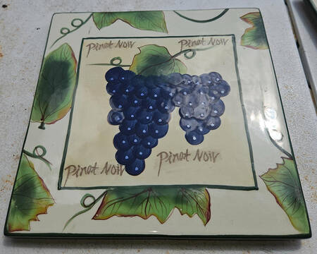 Grape Writing Collection Square Trivet
