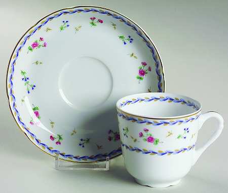 Artois Bleu (Cluny) Flat Cup & Saucer Set