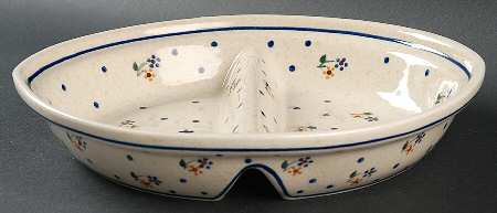 Country Meadow Oval Divided Vegetable Bowl