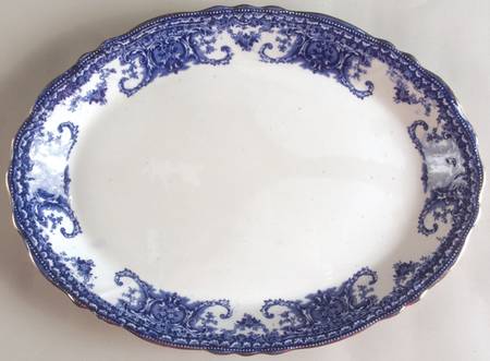 Bonrea-Blue 11" Oval Serving Platter