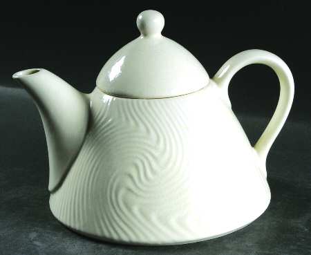 Sand Dune Collection White Teapot & Lid