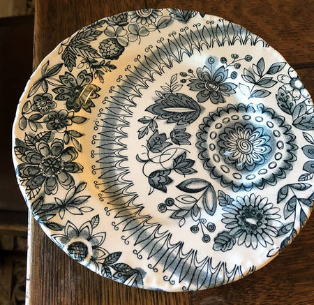 Offbeat Blue Snack Plate