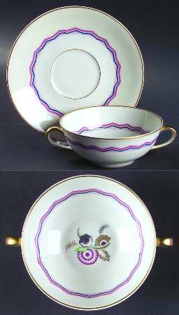 BER465 Flat Cream Soup Bowl & Saucer Set