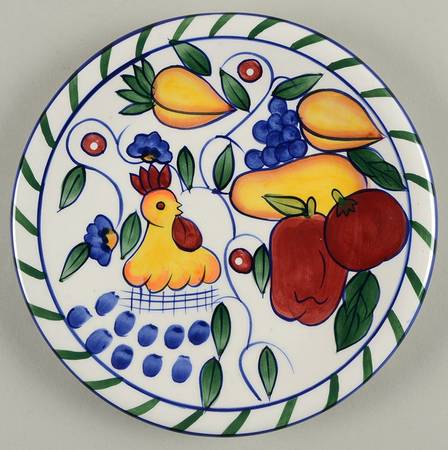 Rooster & Fruit Salad Plate