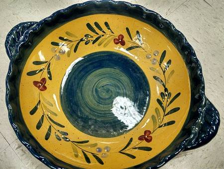 Blue Floral Collection 15" Round Serving Bowl