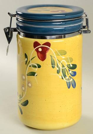 Blue Floral Collection Extra Large Canister & Lid