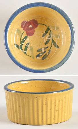 Blue Floral Collection Individual Souffle