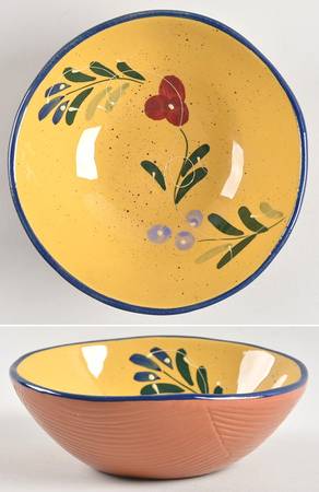 Blue Floral Collection Coupe Cereal Bowl