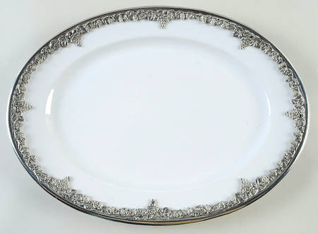 Grape Motif 15" Oval Serving Platter