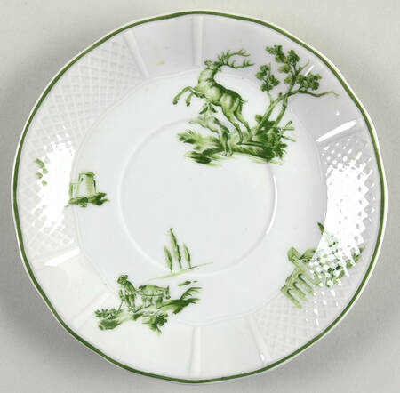 BER446 (Green) Saucer for Cream Soup Bowl by Bernardaud