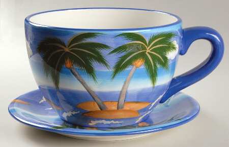 BAU50 Flower Pot & Underplate (Cup & Saucer)