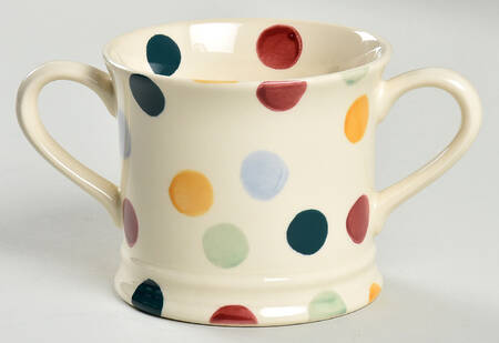 Polka Dot 2 Handled Mug